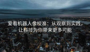爱看机器人像校准：从观察到实践，让科技为你带来更多可能