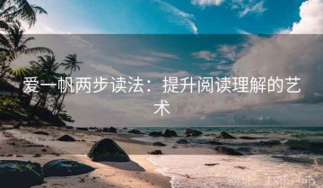 爱一帆两步读法：提升阅读理解的艺术