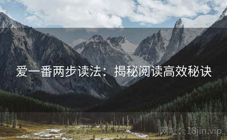 爱一番两步读法：揭秘阅读高效秘诀